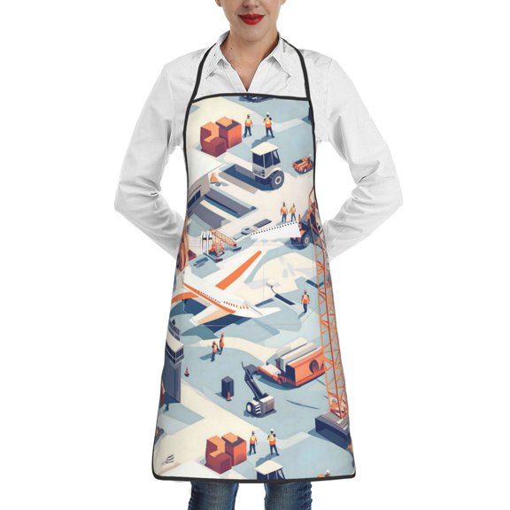 Anti-Fouling Belt Pocket Elasticated Apron - Non-Slippery Non-Fading Non-Shrinking Non-Crinkly Water-Repellent Construction Site