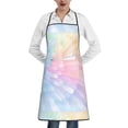 thumbnail image 1 of Anti-Fouling Belt Pocket Elasticated Apron - Non-Slippery Non-Fading Non-Shrinking Non-Crinkly Water-Repellent Gray Tie-Dye Background Rainbow Colors_4, 1 of 8