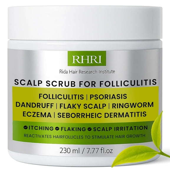 Anti Fungal Folliculitis Scalp Scrub Pre Shampoo for Seborrheic Dermatitis, Dandruff, Psoriasis, and Itchy Dry Scalp Relief