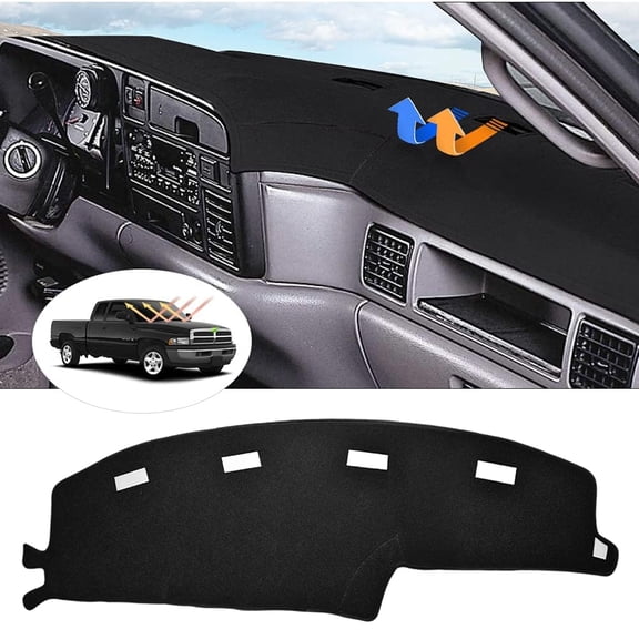 Anti-Glare Dashboard Cover Dash Mat Black For 1994-1997 Dodge Ram 1500 2500 3500