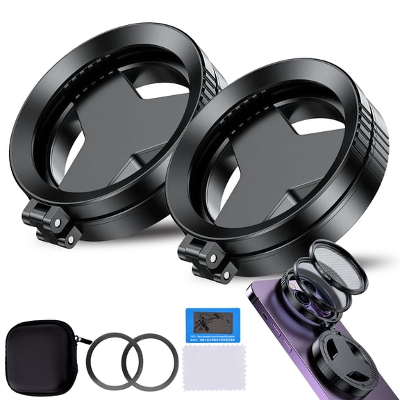 Anti-Glare Magnetic Phone Filter, 52mm CPL Polarizing Camera Filter with Adjustable Arm, Clip-On Smartphone Lens for iPhone Photography & Video, Reduces Reflections