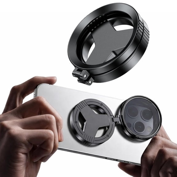 Anti-Glare Magnetic Phone Filter, Reduces Reflections Enhances Colors, Professional 52mm Polarizing Filter, Quick Mount, Rotatable Foldable Lens