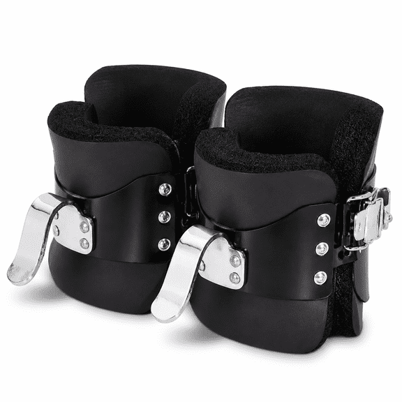 Anti-Gravity Inversion Boots, Heavy-Duty Ankle Hanging Hooks with Thick Foam Padding & Safety Lock for Fitness Gym Workout, Pull-Up Bar Equipment (Black)