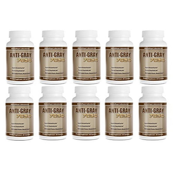 Anti-Gray Hair 7050 60 Capsules Per Bottle (10 Bottles)