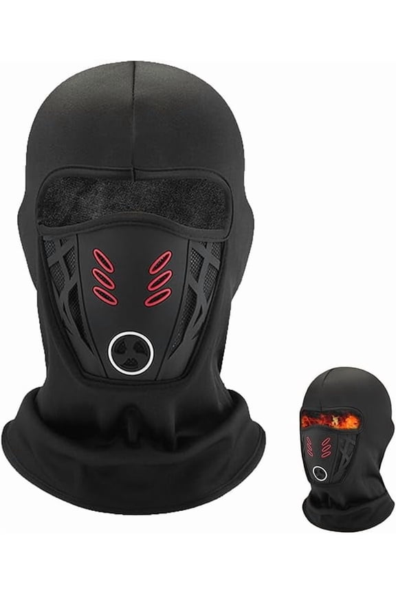 Anti-Haze Balaclava Face Mask Winter Riding Mask for Cycling & Motorcycling, Windproof Breathable Full Face Cover with Fleece Lining(1pcs-black)