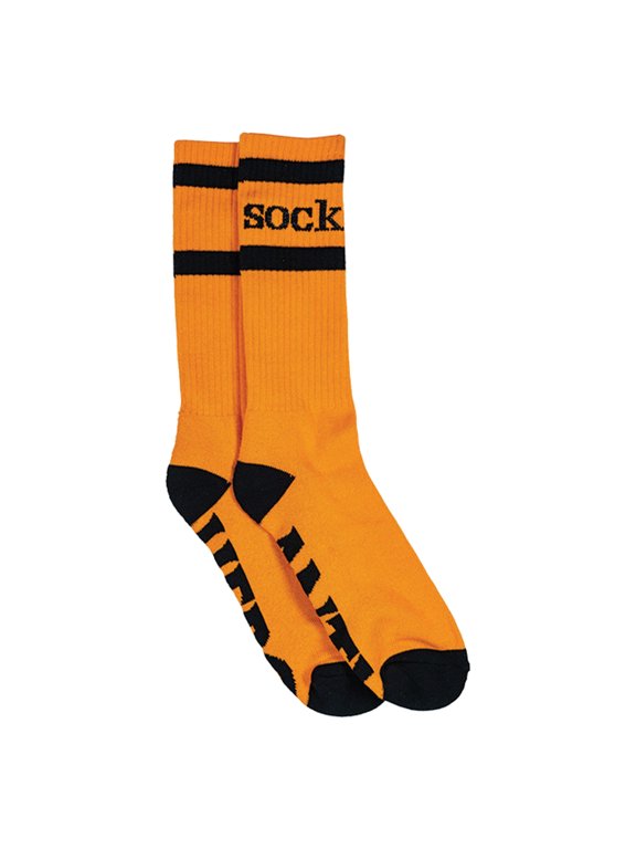 AH Sock Logo Crew Orange/Black Socks (1 Pair)