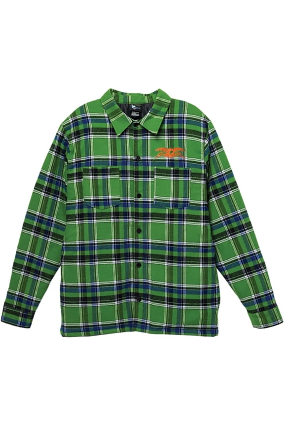 Basic Eagle Flannel Jacket Small Green/Blue
