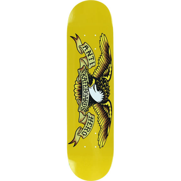 Anti Hero Classic Eagle Mini Skateboard Deck-7.3 Yellow