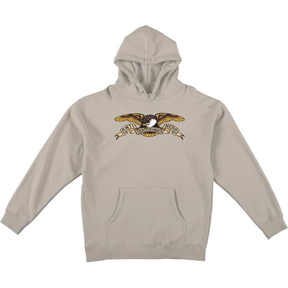 Anti Hero Eagle Hoodie Sweatshirt Medium Bone Black