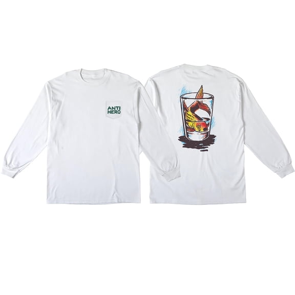 Anti Hero Fish Bowl Pocket Long Sleeve Small White