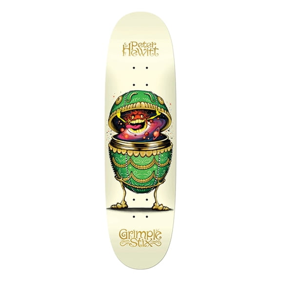 Anti Hero Hewitt Grimple Stix Fabrage Egg Skateboard Deck - 8.75" Cream (Deck Only)
