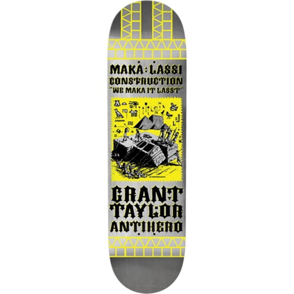 Anti Hero Skateboards Grant Taylor Makalassi Construction Skateboard Deck DBX - 8.5" x 31.85" (Deck Only)