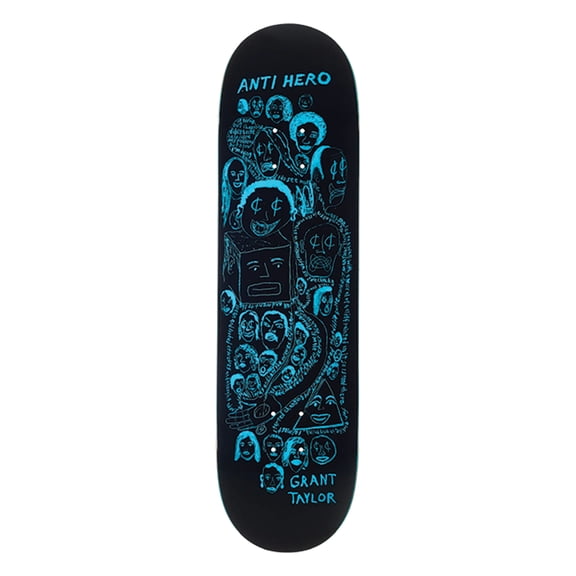 Anti Hero Taylor Expressions Skateboard Deck - 8.38" Black (Deck Only)