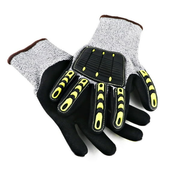 Anti-Impact Cut Resistant Work Gloves Mechanical Anti-Cut Wear Shockproof Oil Mining Drilling