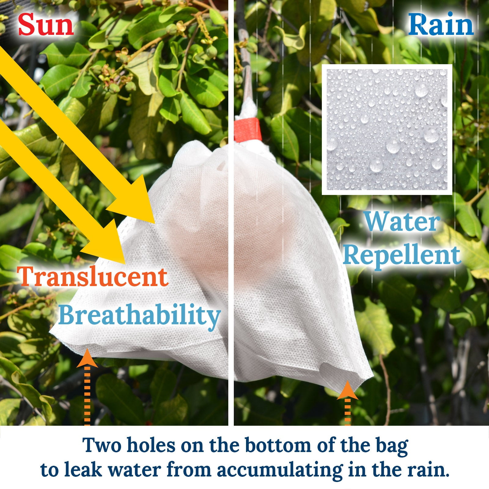 Anti Insect Garden Plant Fruit Protect Drawstring non-wove Bag