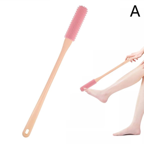 Anti-Itch Foot Rubbing Brush - Pink/Gray, 40*2.3*CM, 125g - Promotes Blood Circulation and Relieves Itching