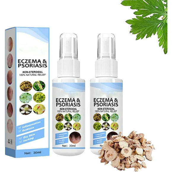 Anti Itch Spray &Antiseptic, Bacteriostatic Spray Body Itch Psoriasis Relief Moisturizing Spray for Psoriasis Treatment for Foot odor & eczemaDry Skin Itch Relief Body Care,30ml 2pcs