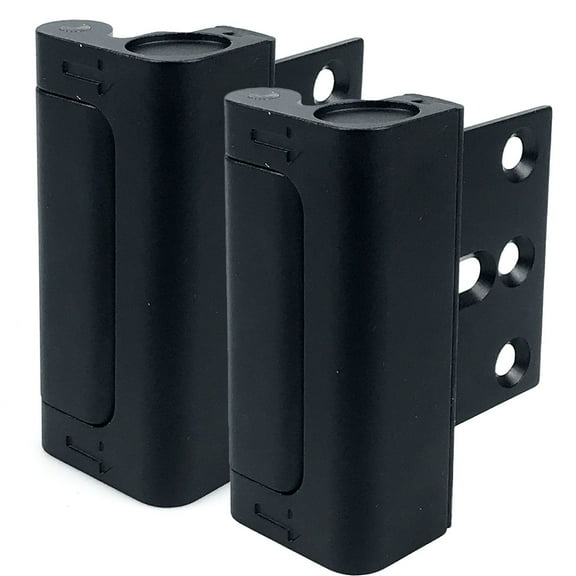Anti-Kick Door Lock Reinforcement, 800lbs Security Latch for Home Front Doors, Child Proof Aluminum Safety Lock Protector,2 Pack,Black