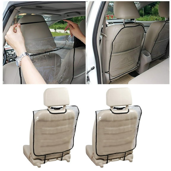 2pcs Car Seat Back Protector Pads Transparent Waterproof Anti-Kick Car Seat Back Mat Protetctive Cover for Children Kids
