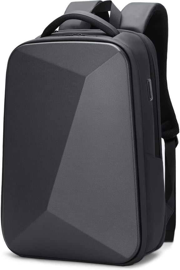 Anti  Laptop Backpack for Men, Expandable Water Resistant Hardshell Backpack with USB Port, Black Business Travel  Bag 15.6 Inch