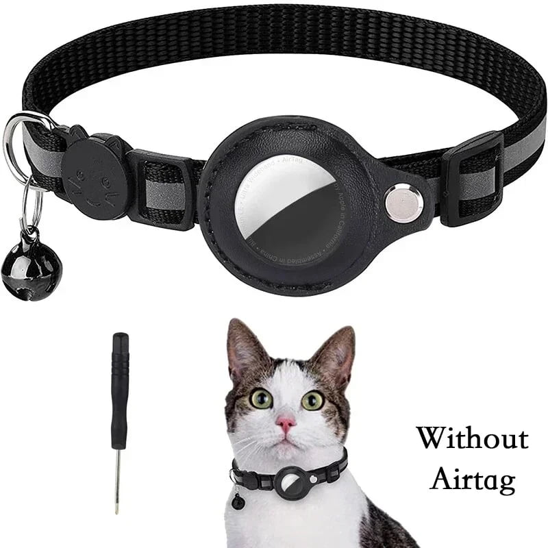 Anti-Lost Cat Collar for Airtag GPS Tracker With Bell Cats Necklace ... - Homemade Anti-Anxiety Cat Necklaces For Groomers