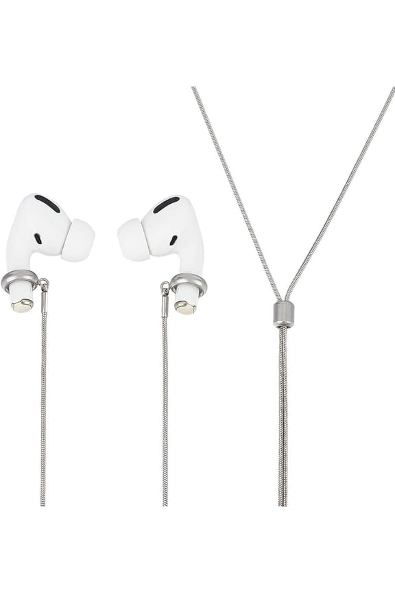 Anti-Lost Ear ones Chain 40.3 Inch Strap Anti-Lost Cord Ear one Cord Strap with Anti-Lost Ear one Carrying Necklace Chain Holder Lanyard String Carbon Steel Chains for Ear ones