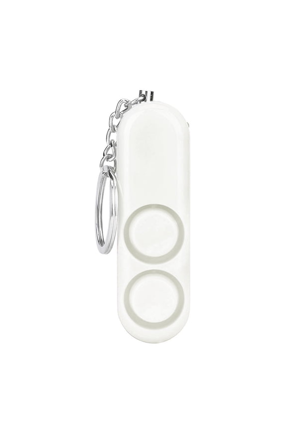 Anti - Lost Key Finder With 120Db Dual Speakers And Led Light - White Keychain Tracker For Keys, Bags, Pets, Luggage, Remote Controls