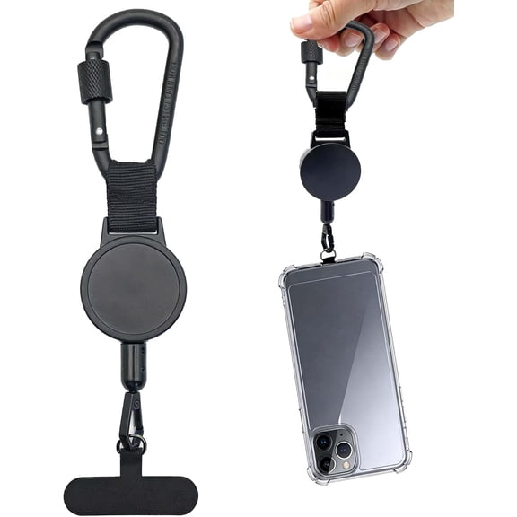 Anti-Lost Phone Tether with Retractable Steel Line -Universal, Multi-Functional for Travelers, Commuters, Hikers
