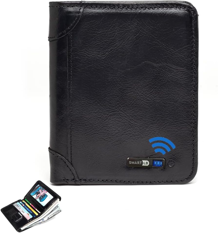 AntiLost Trackable Wallet Mens Bluetooth Wallet with GPS Position Locator Tracker