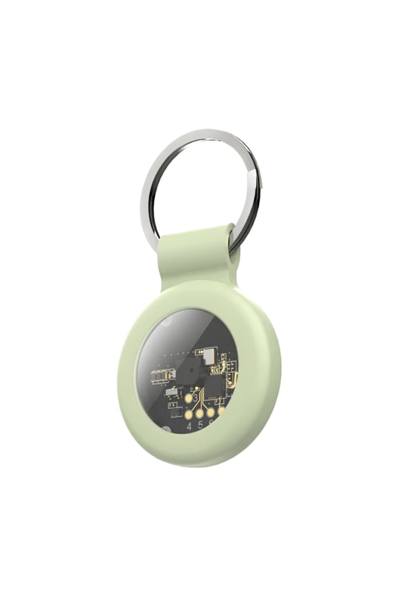 Anti-Lost Tracker with Hook Silicone Case, Green - 1 Tracker + 1 Protective Cover for Keys, Bags, Luggage, Pets, Daily Use