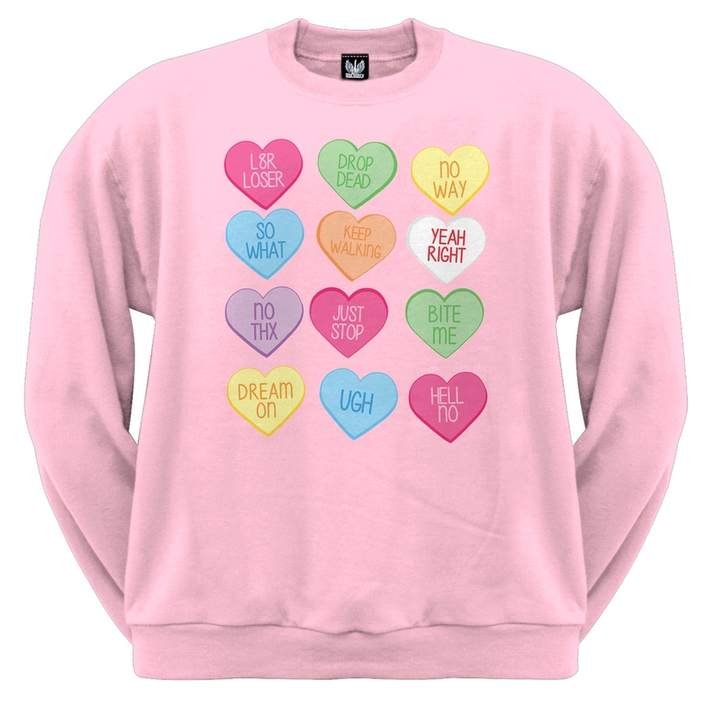 Anti-Love Candy Hearts Crewneck Sweatshirt - Medium - image 1 of 1