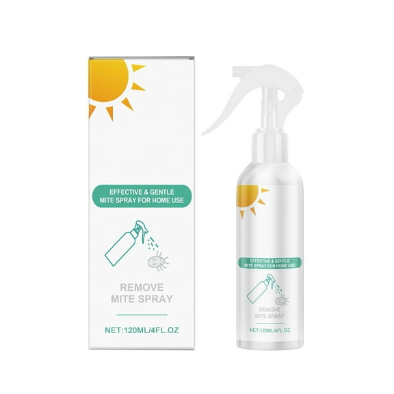 Anti-Mite Spray for Bedding & Furniture, 4 fl oz Natural Formula to Eliminate Dust Mites & Allergens, Quick-Dry Solution for Mattresses & Sofas