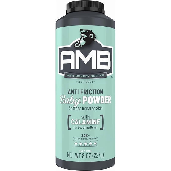 Anti Monkey Butt Baby Powder Talc-Free, Prevents Diaper Rash, 8 oz