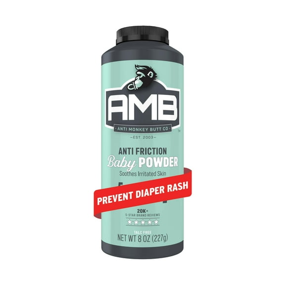 Anti Monkey Butt Baby DHF10&nbsp;Powder, Cornstarch Baby Powder Prevents Diaper Rash, Talc-Free Hypoallergenic Formula with Calamine, Anti Chafing and Anti Itch, HSA/FSA Approved, 8 oz