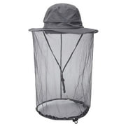 Anti-Mosquito Mask Hat Net Mesh Head Face Protector, IC ICLOVER Insect Bee Mosquito Bug Resistant Sun Hat Safari Hat Without UV Protection for Travel Camping Pasture, Gray