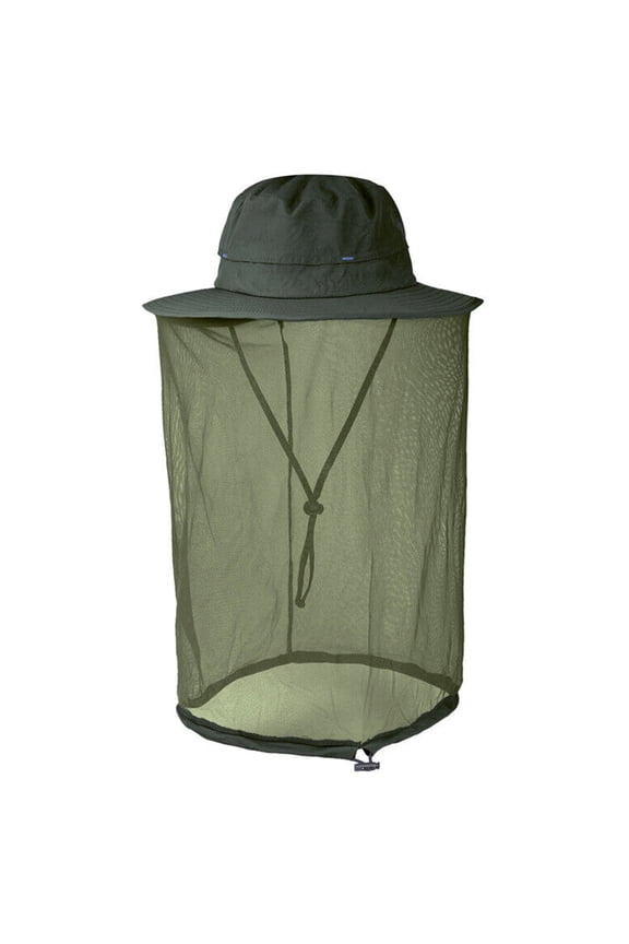 Anti-Mosquito Mask Hat Net Mesh Head Face Protector,Insect Bee Mosquito Bug Resistant Sun Hat Safari Hat Without UV Protection for Travel Camping Pasture,Green