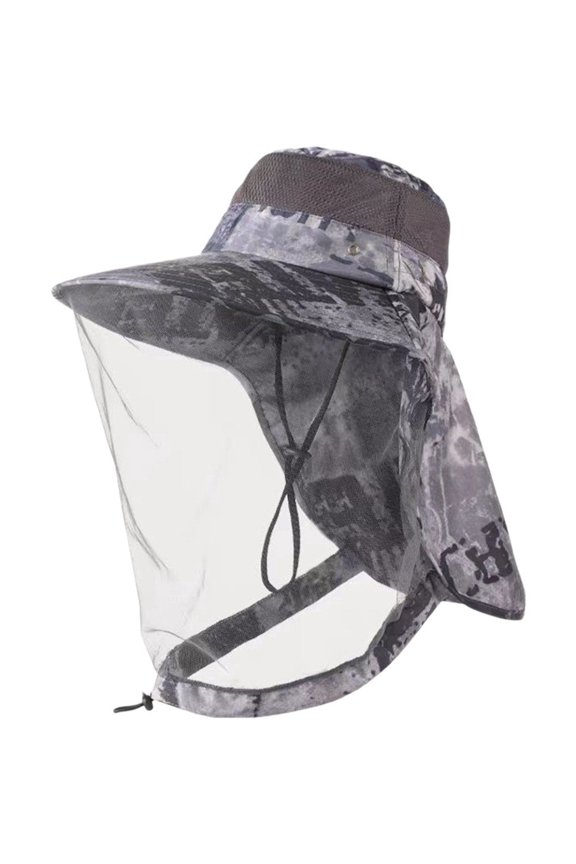 Anti-Mosquito Mesh Bucket Hat, Mosquito Head Net Mesh Hat, Netting-Midge Face Cover UV Protection Bucket Fishing Cap Beekeeping Net Hat for Outdoor Gardening
