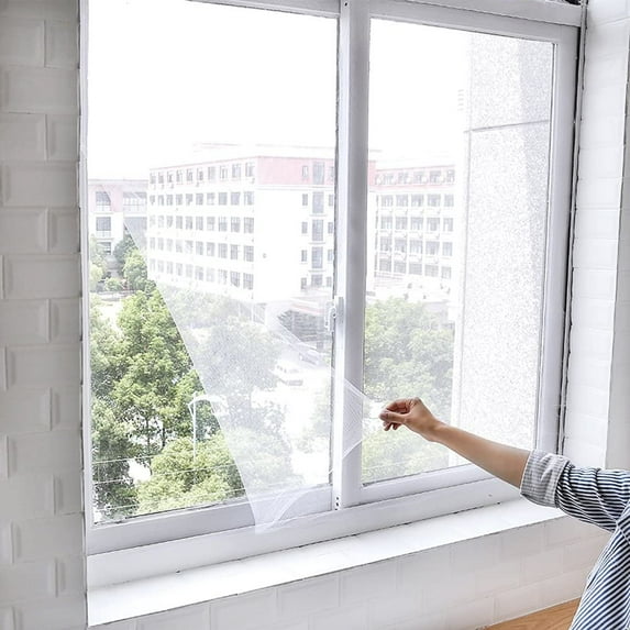 Anti Mosquito Screen Window Self Adhesive Window Screening Mesh Anti Mosquito Bugs Flies Insects Room Curtain(130 * 150cm)