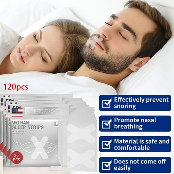 Anti-Mouth Breathing Sleep Strips  120PCS, Stop Snoring & Promote Nasal Breathing