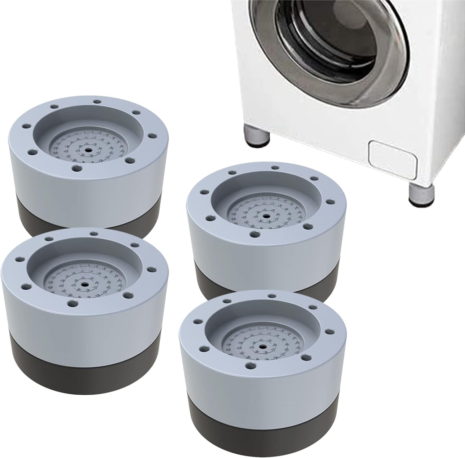 Anti Noise Washing Machine Foot, 4PCS Non Slip and Reducing Anti