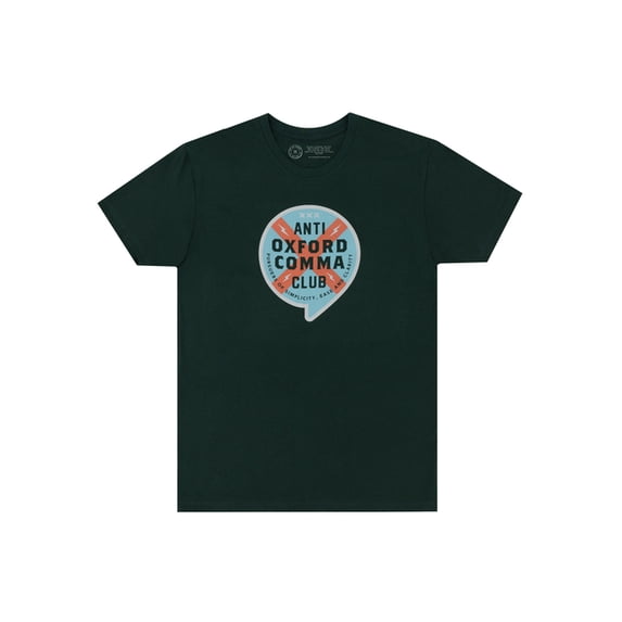 Anti Oxford Comma Club Unisex T-Shirt Small, (Other)