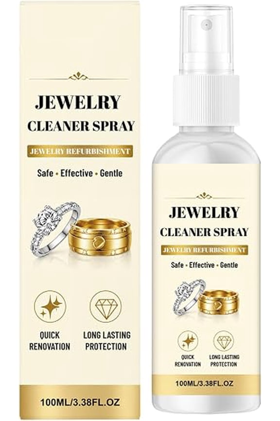 Anti-Oxidation Jewelry Cleaner Spray, Jewelry Cleaner Spray, Quick and Easy Jewelry Cleaner Solution, Against Wear & Oxidation, Suitable for Metals, Gemstones(1Pcs)