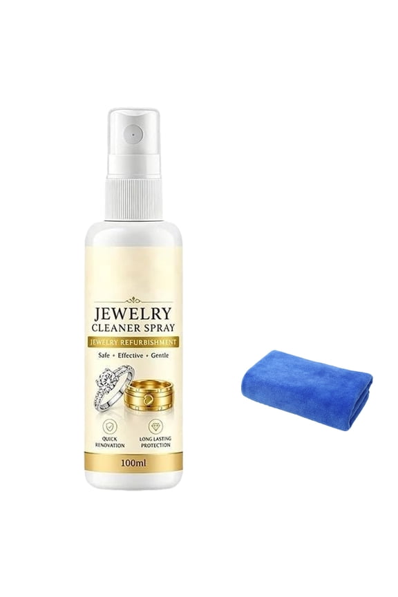Anti-Oxidation Jewelry Cleaner Spray, Quick and Easy Jewelry Cleaner Solution, Protection Maintain Brilliant Luster, Against Wear & Oxidation, Suitable for Metals, Gemstones(1PC)