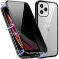 thumbnail image 1 of Anti Peep Magnetic iPhone 13 Case [Black] Double Sided Privacy Tempered Glass Screen Protector Shockproof and Scratch Resistant Protection, 1 of 7