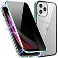 thumbnail image 1 of Anti Peep Magnetic iPhone 15 Pro Max Case - (Green) Double Sided Privacy Tempered Glass Screen Protector Shockproof and Scratch Resistant Protection, 1 of 5