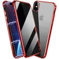 thumbnail image 1 of Anti Peep Magnetic iPhone XS Max Case (Red) Double Sided Privacy Tempered Glass Screen Protector Shockproof and Scratch Resistant Protection, 1 of 6