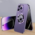 thumbnail image 1 of Anti Peeping Case for iPhone 15 Pro, Double-Sided 360 Degree Protection Cover Compatible with Magsafe Anti Spy Privacy Magnetic Adsorption Metal Bumper for iPhone 15 Pro, Purple, 1 of 6