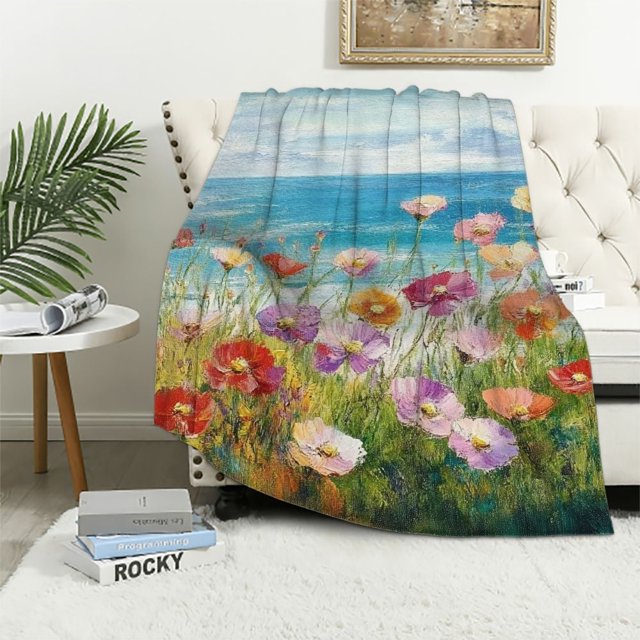 AntiPilling Flannel Blanket for Bed All Seasons Lightweight Durable