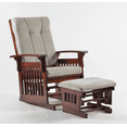 thumbnail image 1 of Dvasovio Glider Rocking Chair with Ottoman, Cherry, 1 of 11