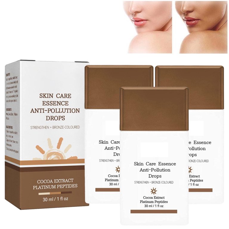 Anti-Pollution Sunshine Drops,Strengthen Bronzed Body Bronzing Drops,Replenishing  Face and Body Bronzing Serum,Liquid Bronzer Cream for Aging Face and Body  Skin (2PCS) 